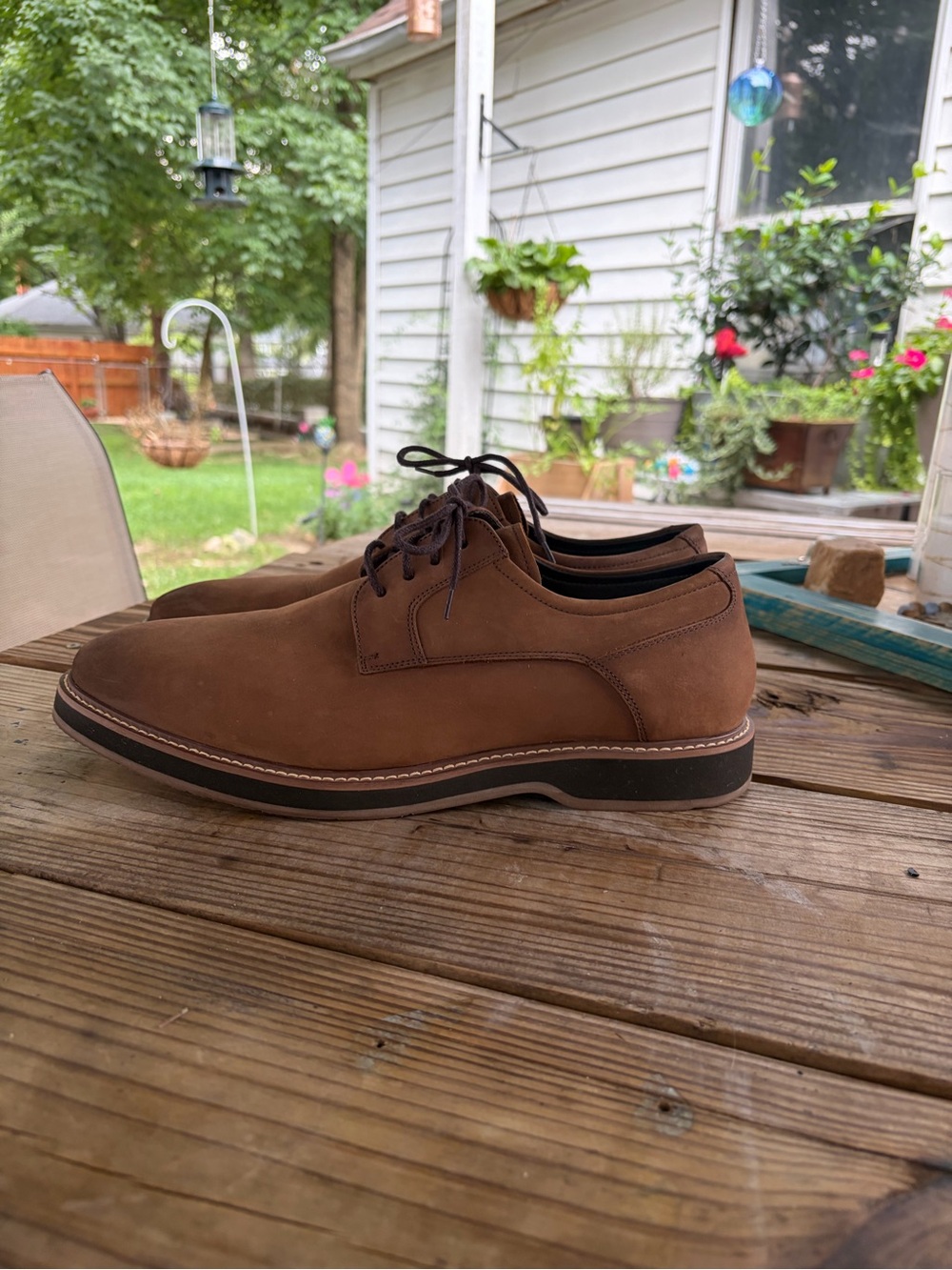 Joseph Abboud Men's Brown Nubuck Derby Shoes